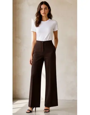 Amelie &amp; Amelie - Lange Broek - Donker bruin
