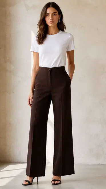 Amelie &amp; Amelie - Lange Broek - Donker bruin