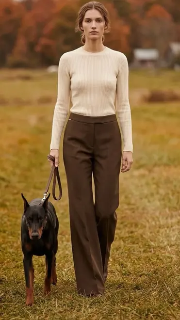 Amelie &amp; Amelie - Lange Broek - Donker bruin