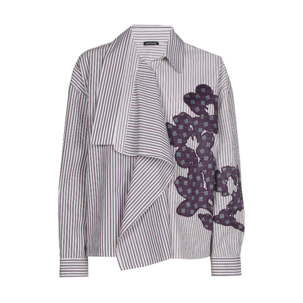 Caroline Biss - Blouse - Bruin-wit