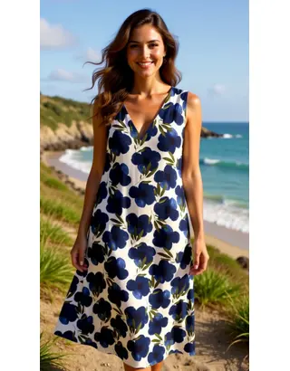Garde-robe - Halflang Kleedje - Marine