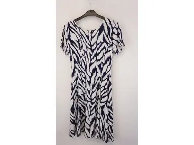 Garde-robe - Kort Kleedje - Wit-blauw