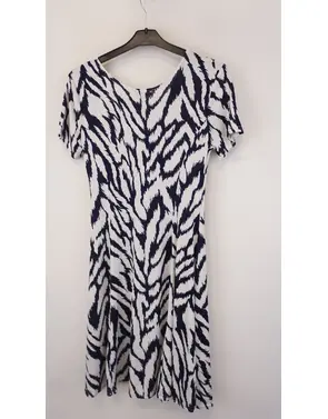 Garde-robe - Kort Kleedje - Wit-blauw
