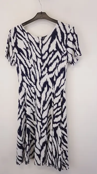 Garde-robe - Kort Kleedje - Wit-blauw
