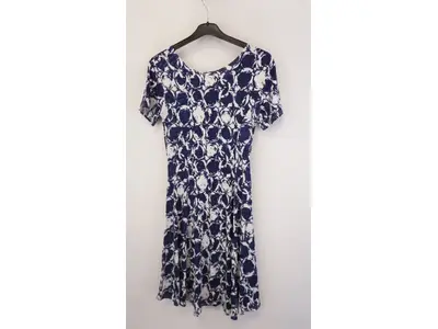 Garde-robe - Kort Kleedje - Wit-blauw