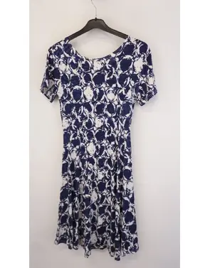 Garde-robe - Kort Kleedje - Wit-blauw