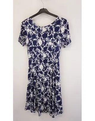 Garde-robe - Kort Kleedje - Wit-blauw