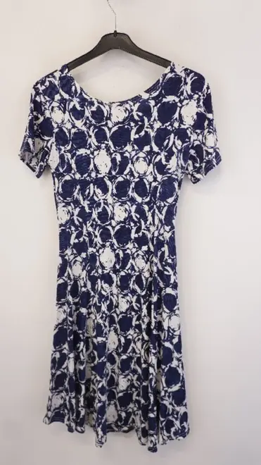 Garde-robe - Kort Kleedje - Wit-blauw