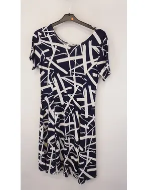 Garde-robe - Kort Kleedje - Wit-blauw