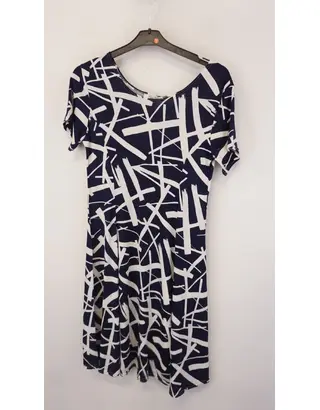 Garde-robe - Kort Kleedje - Wit-blauw