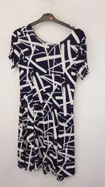 Garde-robe - Kort Kleedje - Wit-blauw