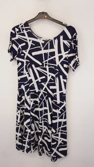 Garde-robe - Kort Kleedje - Wit-blauw