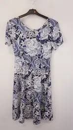 Garde-robe - Kort Kleedje - Wit-blauw