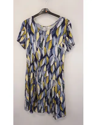 Garde-robe - Kort Kleedje - Geel-blauw