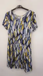 Garde-robe - Kort Kleedje - Geel-blauw