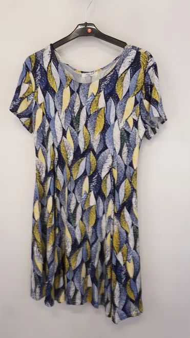 Garde-robe - Kort Kleedje - Geel-blauw