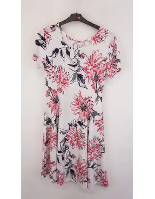 Garde-robe - Kort Kleedje - Wit-roze