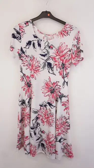 Garde-robe - Kort Kleedje - Wit-roze
