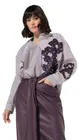 Caroline Biss - Blouse - Bruin-wit