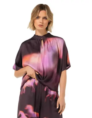 Caroline Biss - Blouse - Bruin-roze