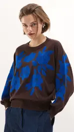 Senso - Pull - Blauw-bruin