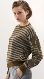 Senso - Pull - Grijs-groen