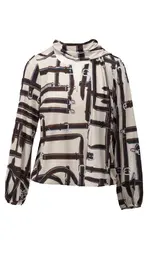 K-design - Blouse - Beige-bruin
