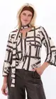 K-design - Blouse - Beige-bruin