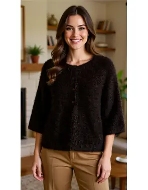 Red Button - Gilet - Donker bruin