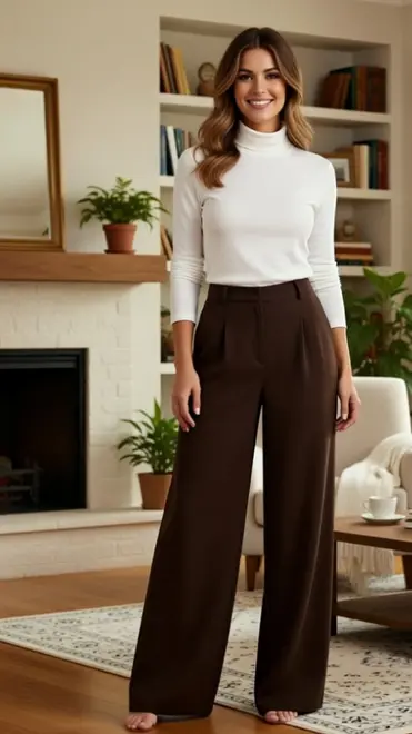 Red Button - Lange Broek - Bruin