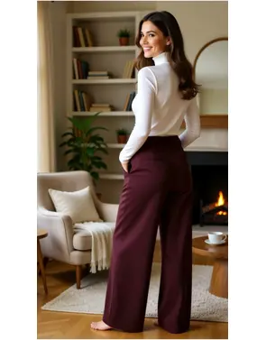 Red Button - Lange Broek - Bordeaux