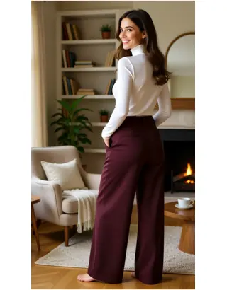 Red Button - Lange Broek - Bordeaux