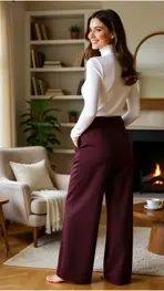 Red Button - Lange Broek - Bordeaux