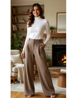Red Button - Lange Broek - Beige