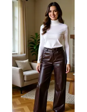 Red Button - Lange Broek - Bordeaux