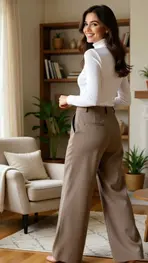 Red Button - Lange Broek - Beige