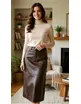 Red Button - Halflange Rok - Bruin