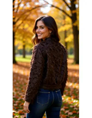 Red Button - Blouse - Donker bruin