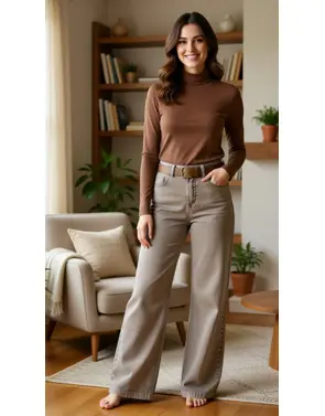 Red Button - Lange Broek - Beige