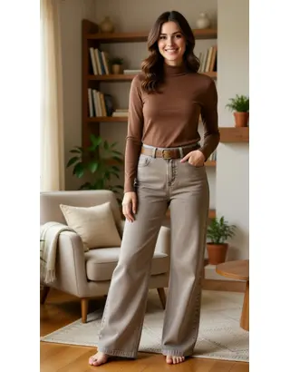 Red Button - Lange Broek - Beige