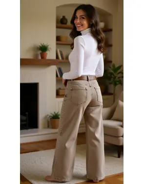 Red Button - Lange Broek - Beige