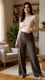 Red Button - Lange Broek - Bruin