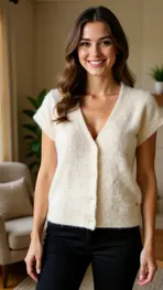 Red Button - Gilet - Ecru