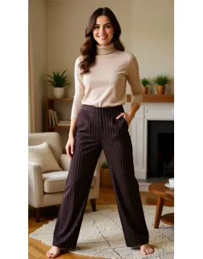 Red Button - Lange Broek - Donker bruin