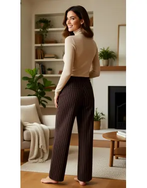 Red Button - Lange Broek - Donker bruin