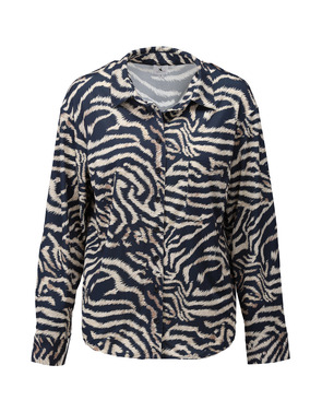 K-design - Blouse - Zwart-beige