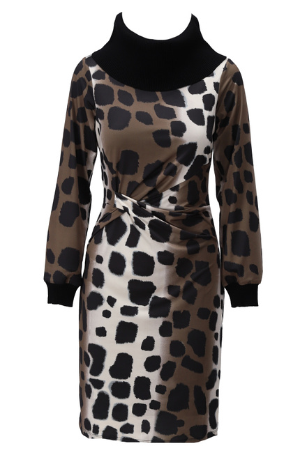 K-design - Kort Kleedje - Zwart-beige