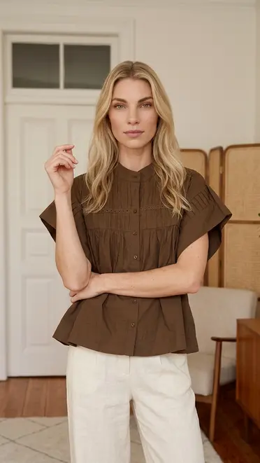 Garde-robe - Blouse - Donker bruin