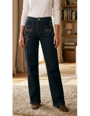 Garde-robe - Lange Broek - Donker jeans