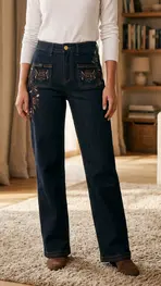 Garde-robe - Lange Broek - Donker jeans